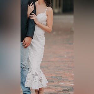 LULUS lace white dress